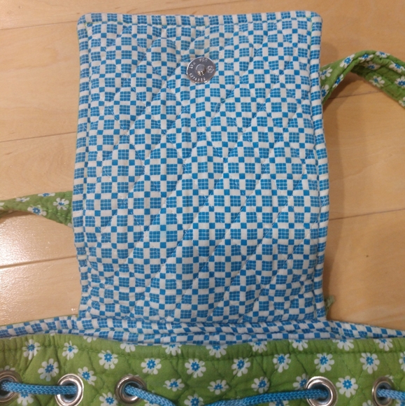 Green & Blue Vera Bradley Back Pack - Picture 5 of 8
